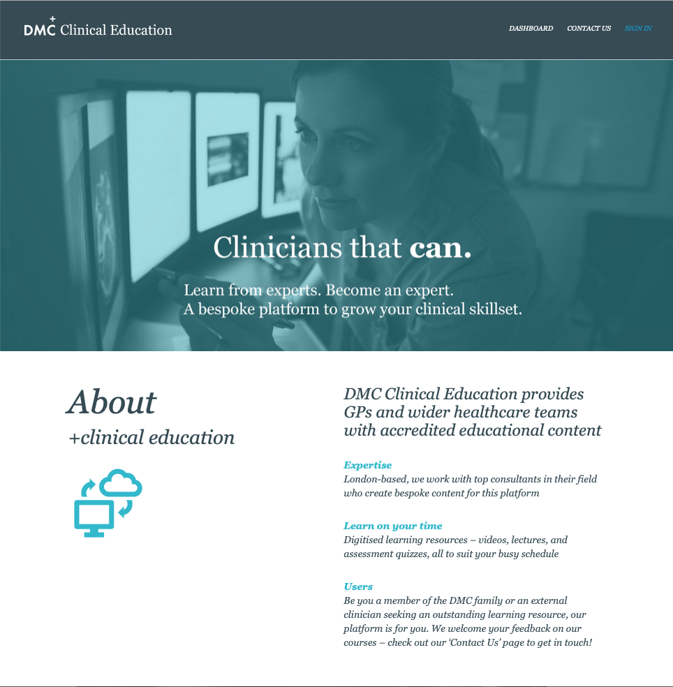 DMC+ Clinical Education website